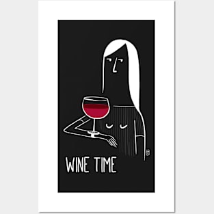 It' wine time [white] Posters and Art